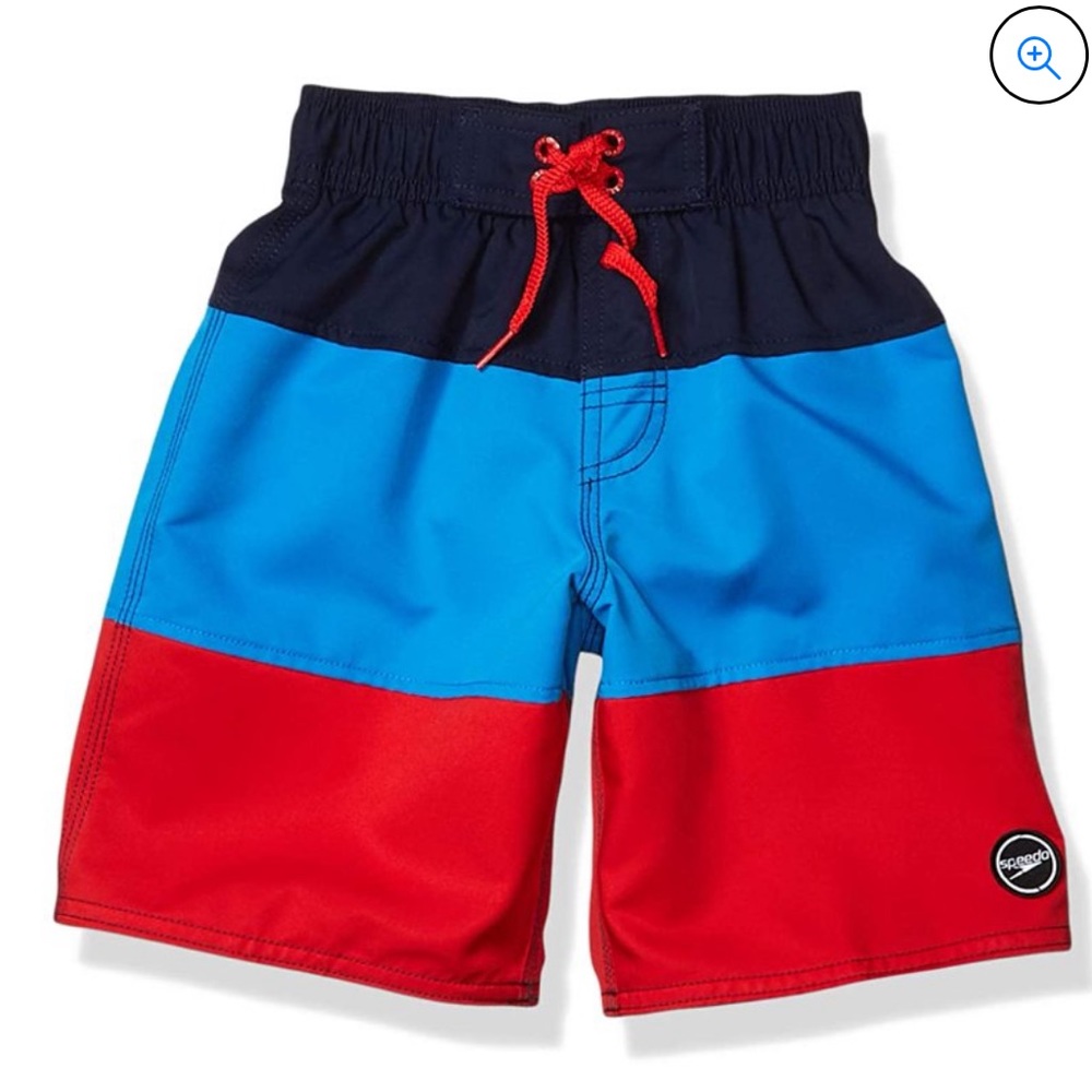 SPEEDO boys blocked volley short swim trunks size 8